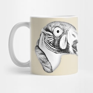 Drawing conversion of the head of a King Vulture Mug